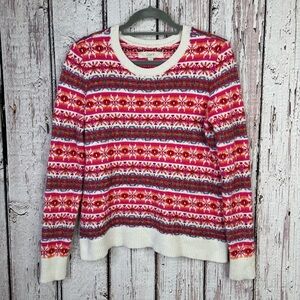 LOFT‎ Fair Isle Women’s Colorful Knit Sweater SZ Medium *May Fit Small* Pullover